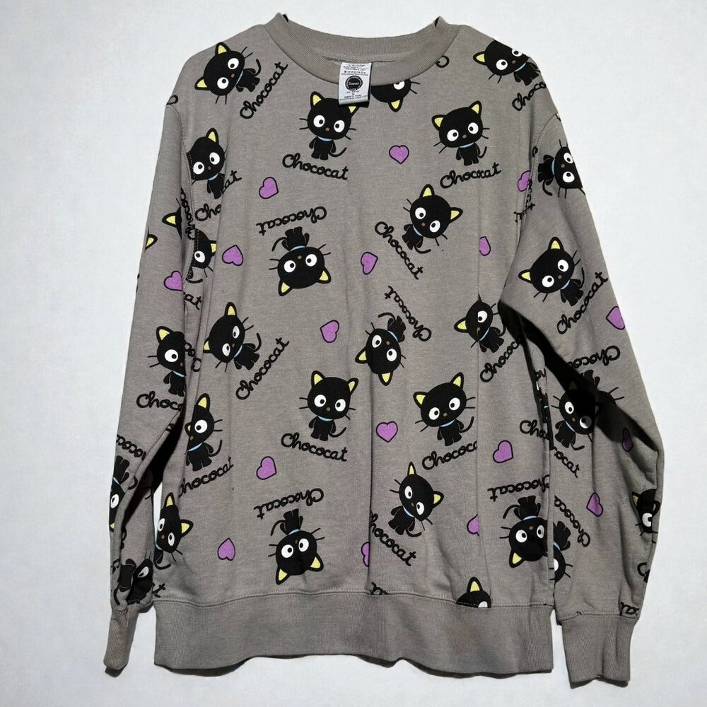 ChocoCat Women’s CrewNeck Sweater by Sanrio Size Medium NWOT